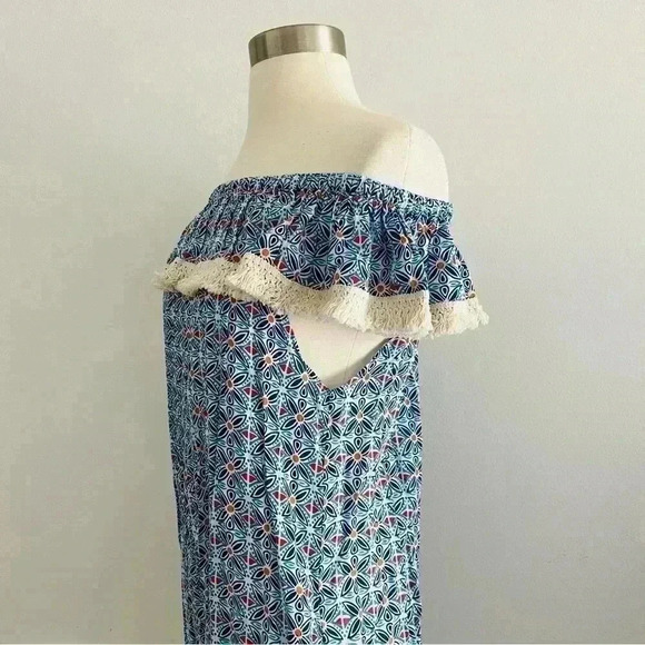 New Roberta Roller Rabbit Lucia Bai Off The Shoulder Dress XS - Picture 5 of 11